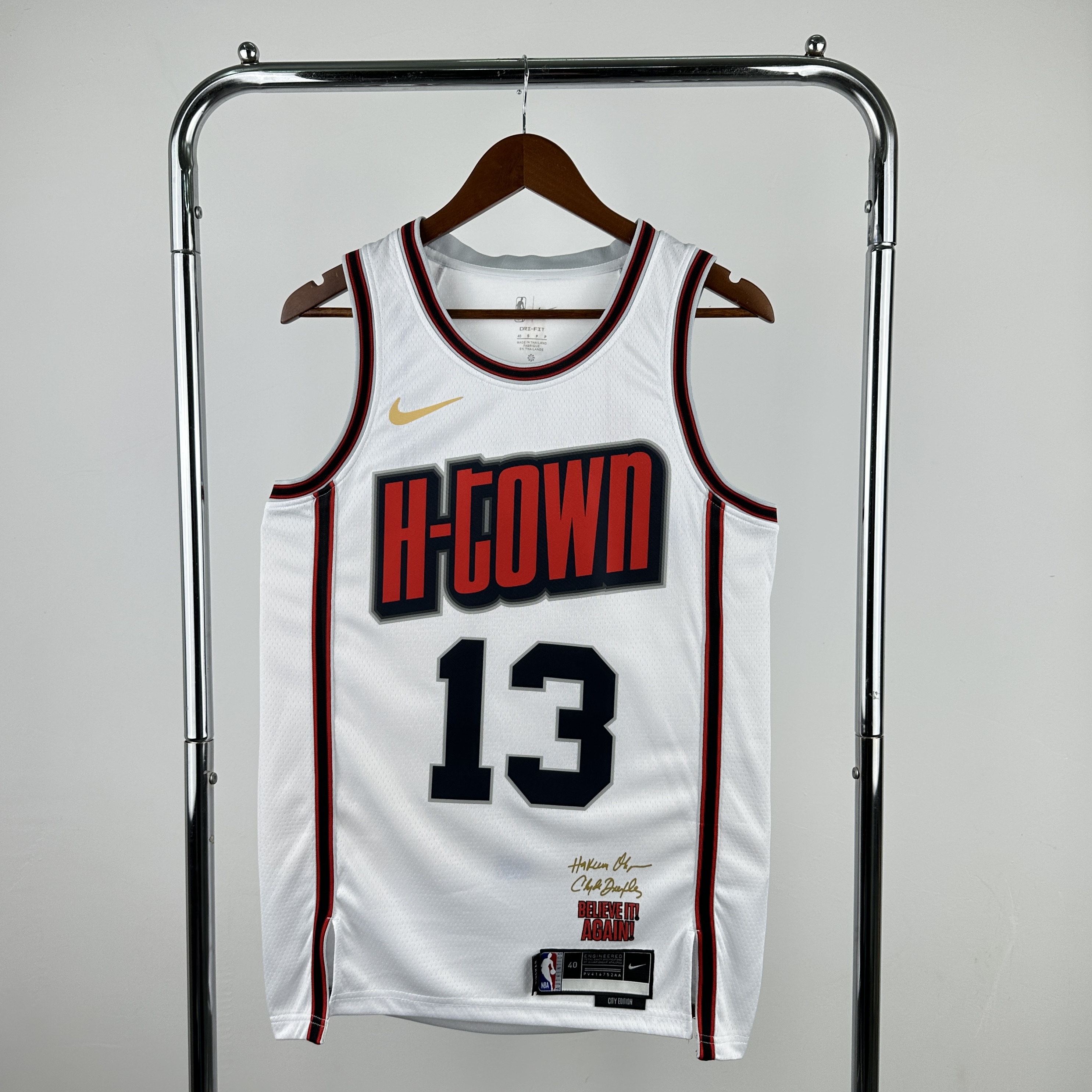 Men Houston Rockets #13 Harden Nike White City Edition 2024-25 Swingman Player NBA Jersey->houston rockets->NBA Jersey